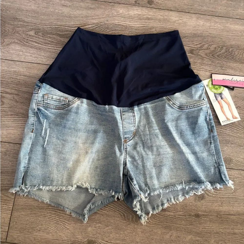 S.O.N.G maternity shorts with super support band